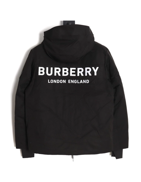 Burberry 3M reflective lettering hooded down jacket,Burberry Jacket,Jacket,APPAREL