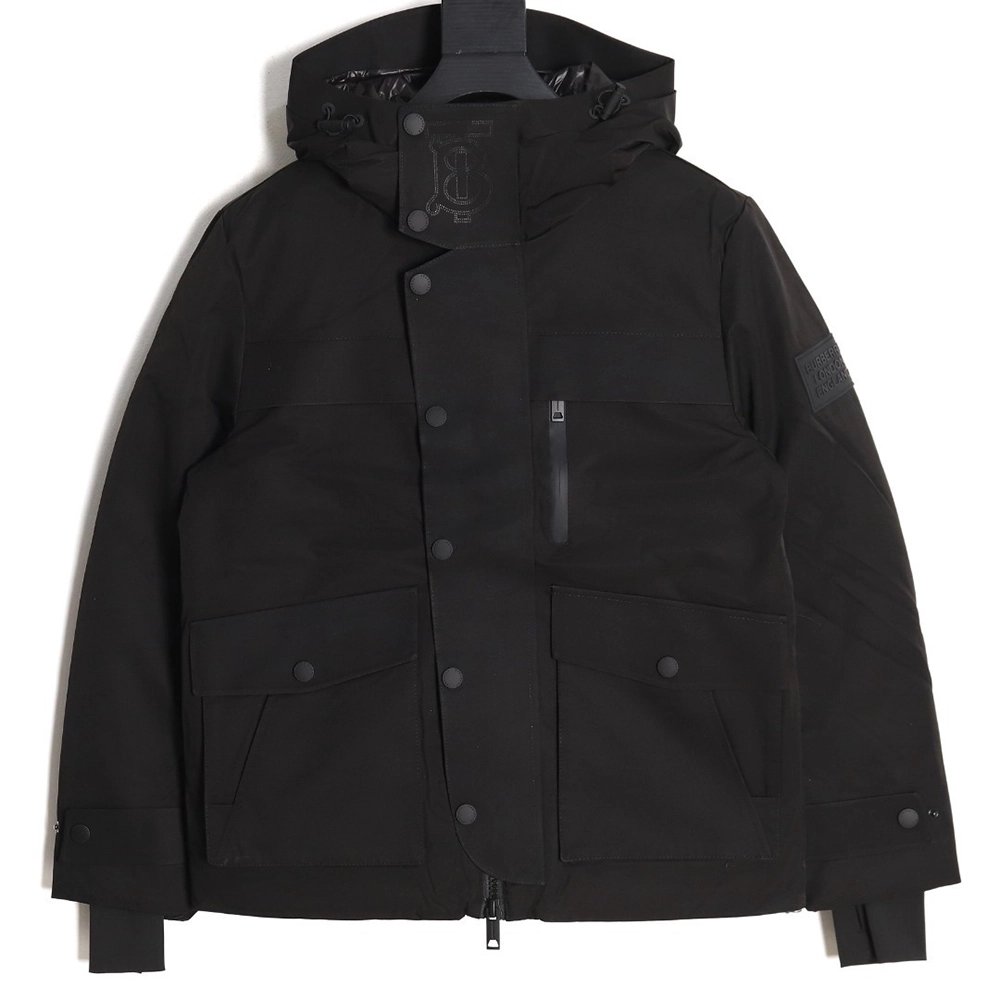 Burberry 3M reflective lettering hooded down jacket,Burberry Jacket,Jacket,APPAREL