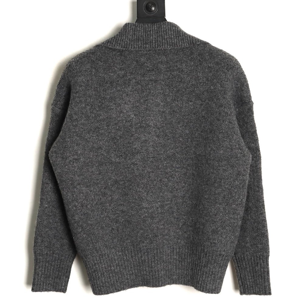 Ami minimalist heart logo collared polo sweater,Ami Sweatshirt,Sweatshirt,APPAREL
