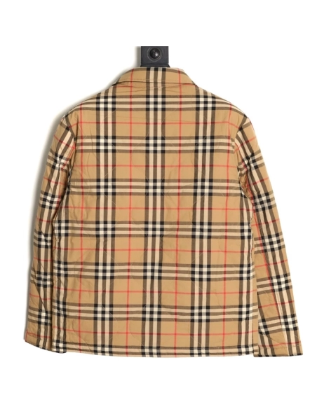 Burberry check reversible cotton coat,Burberry Jacket,Jacket,APPAREL
