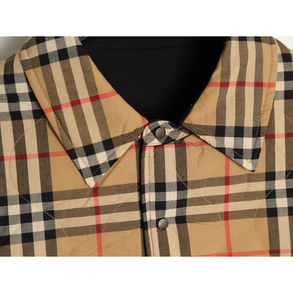 Burberry check reversible cotton coat,Burberry Jacket,Jacket,APPAREL