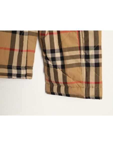 Burberry check reversible cotton coat,Burberry Jacket,Jacket,APPAREL