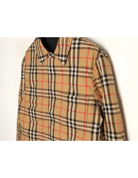 Burberry check reversible cotton coat,Burberry Jacket,Jacket,APPAREL