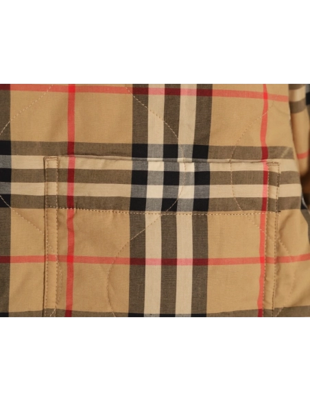 Burberry check reversible cotton coat,Burberry Jacket,Jacket,APPAREL