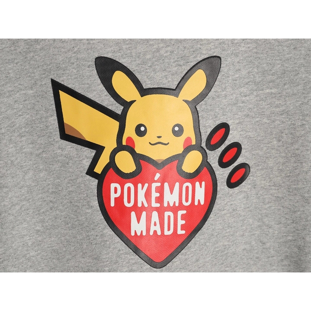 Human Made Pokemon Collaboration Pikachu Heart Hoodie,Human Made Hoodie,Hoodie,APPAREL