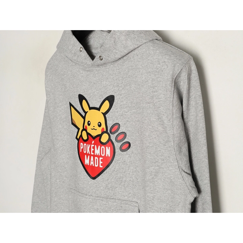 Human Made Pokemon Collaboration Pikachu Heart Hoodie,Human Made Hoodie,Hoodie,APPAREL