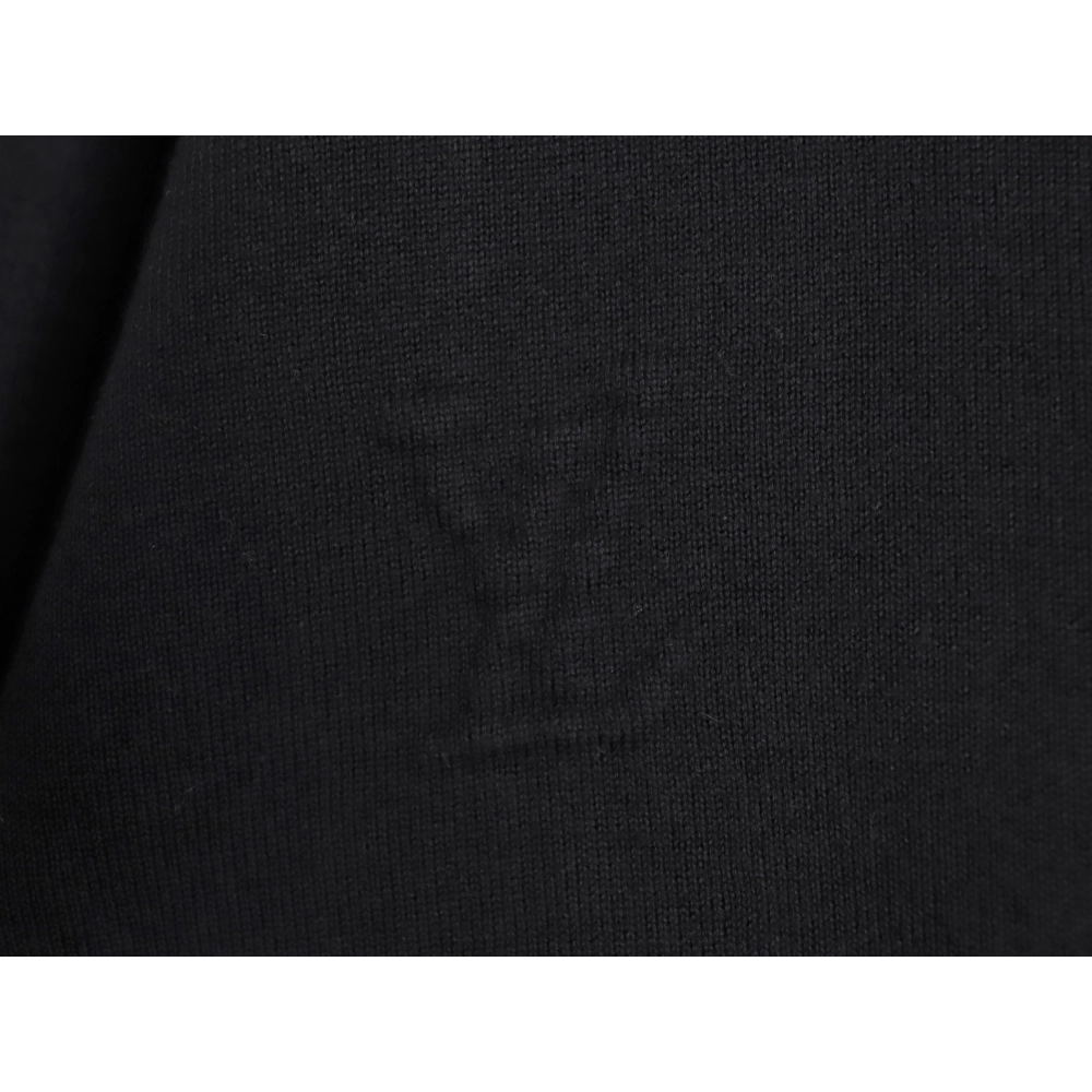 Louis Vuitton embossed logo zipup knit coat with lapelnavy blue,Louis Vuitton Jacket,Jacket,APPAREL