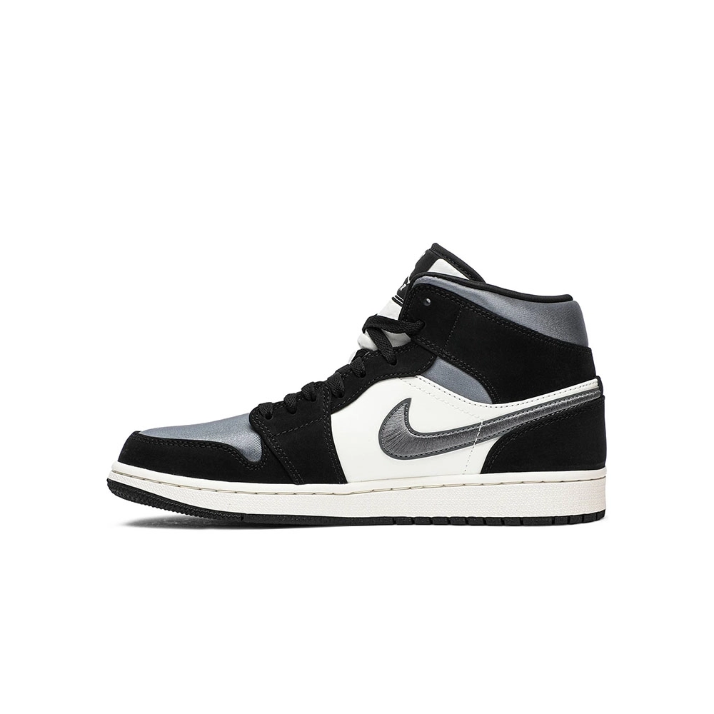 AIR JORDAN 1 MID SE SATIN SMOKE GREY 852542 011,AIR JORDAN 1 MID,Air Jordan