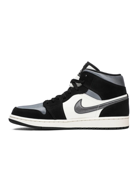 AIR JORDAN 1 MID SE SATIN SMOKE GREY 852542 011,AIR JORDAN 1 MID,Air Jordan