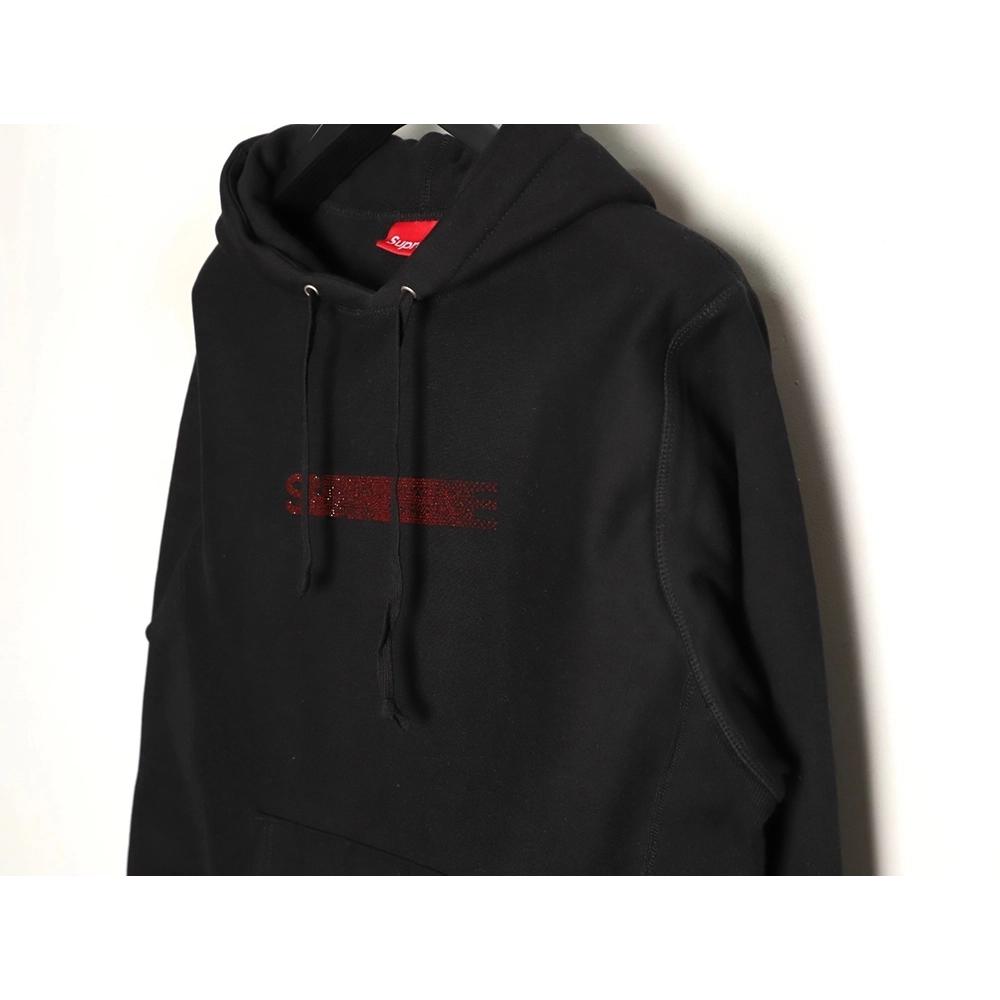Supreme Swarovski Motion Logo Hooded Sweatshirt,Supreme Sweatshirt,Sweatshirt,APPAREL