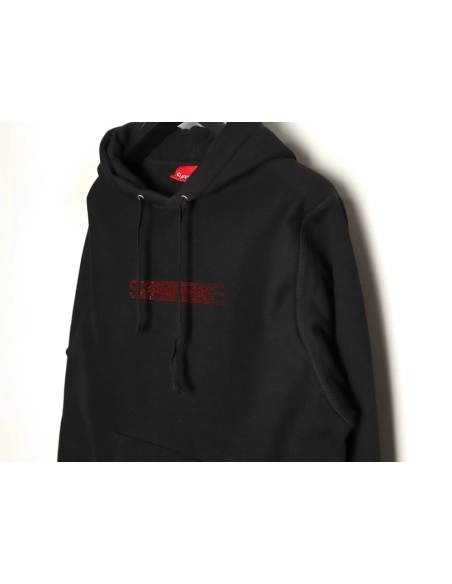 Supreme Swarovski Motion Logo Hooded Sweatshirt,Supreme Sweatshirt,Sweatshirt,APPAREL