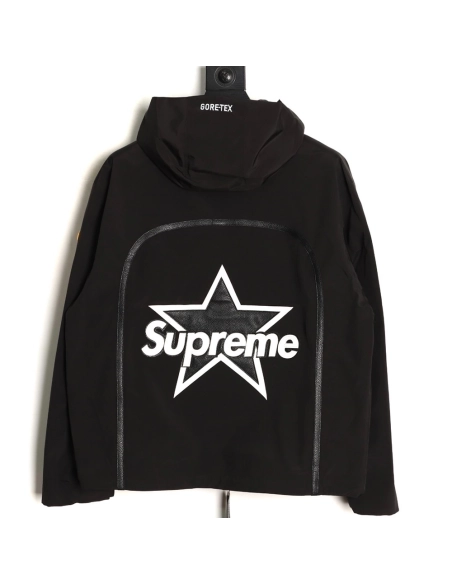 Supreme Vanson Leathers Casual Logo Applique Waterproof ZipUp Jacket,Supreme Jacket,Jacket,APPAREL