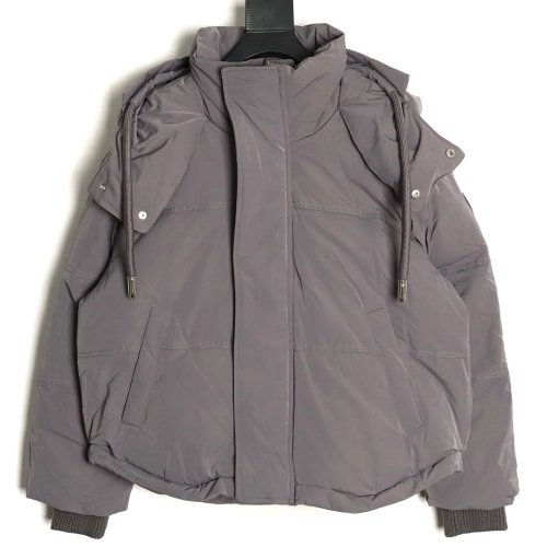 Ami Paris Solid Color Hooded Down Jacket,Ami Jacket,Jacket,APPAREL