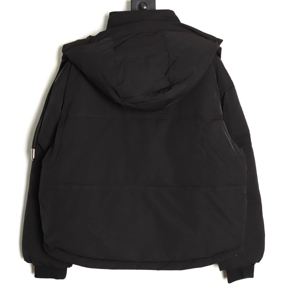 Ami Paris Solid Color Hooded Down Jacket,Ami Jacket,Jacket,APPAREL