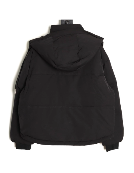 Ami Paris Solid Color Hooded Down Jacket,Ami Jacket,Jacket,APPAREL