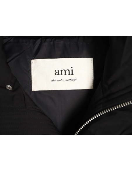 Ami Paris Solid Color Hooded Down Jacket,Ami Jacket,Jacket,APPAREL