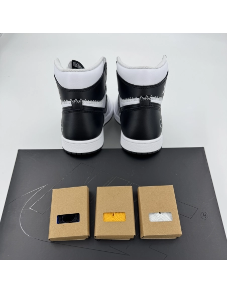 FRAGMENT DESIGN X UNION X AIR JORDAN 1 HIGH BLACK/WHITE