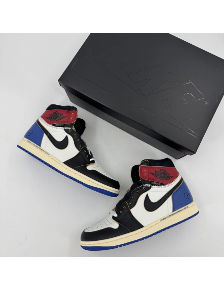 Fragment x Union x Air Jordan 1 High OG Varsity Red/Sport Royal