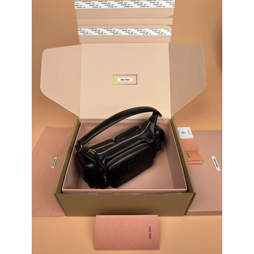 Miu Miu Nappa leather Pocket bags 5BC146 12X21X6cm,Miu Miu
