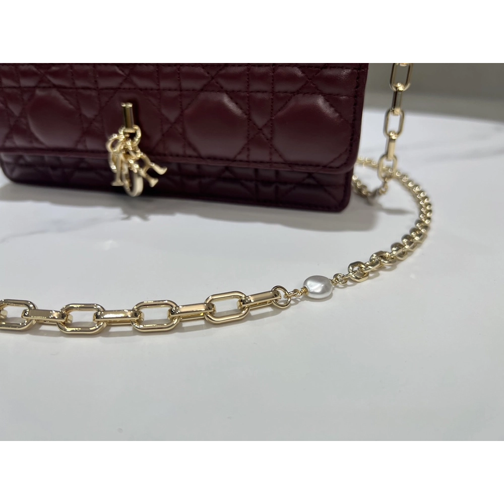 Dior Mini Plum Cannage Lambskin Bags M42R 21X11X5cm,Dior