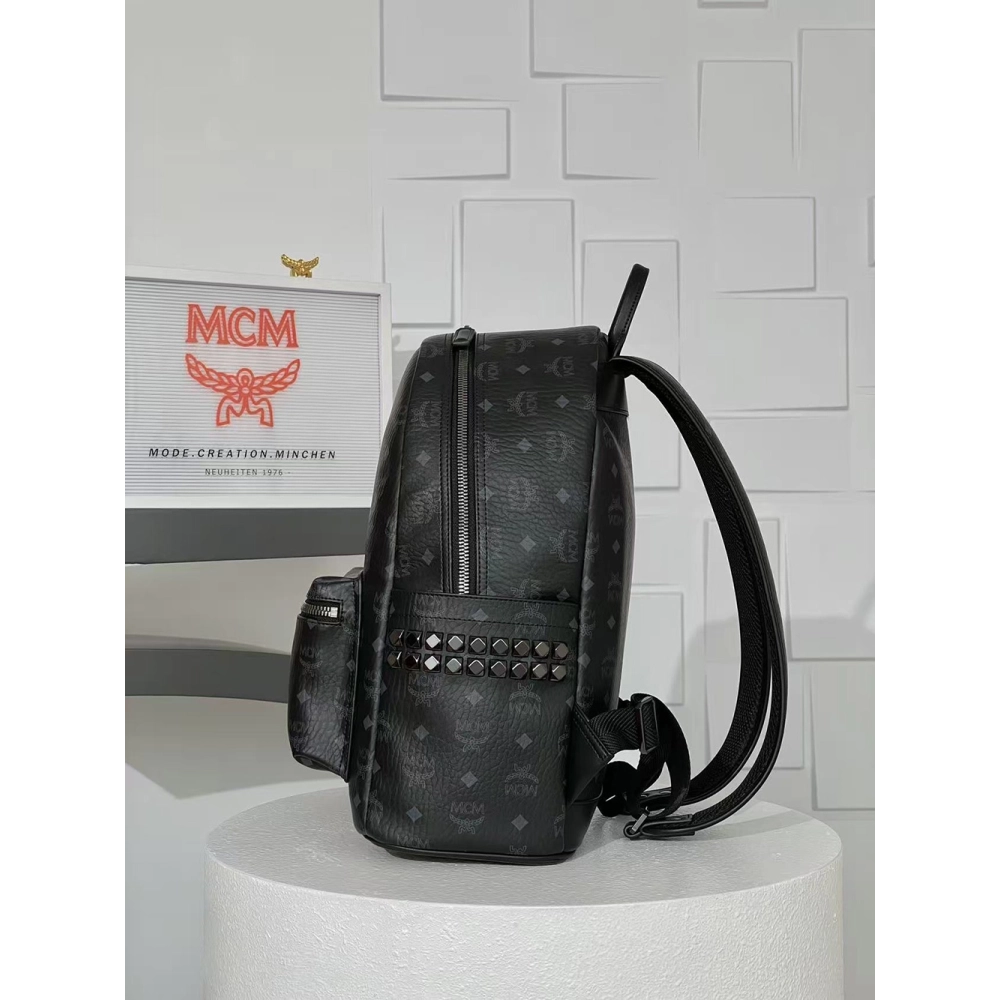 Miu Miu Stark Side Studs Backpack in Visetos 2BK001 41X15.5X33.5cm,Miu Miu