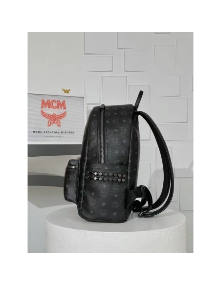 Miu Miu Stark Side Studs Backpack in Visetos 2BK001 41X15.5X33.5cm,Miu Miu