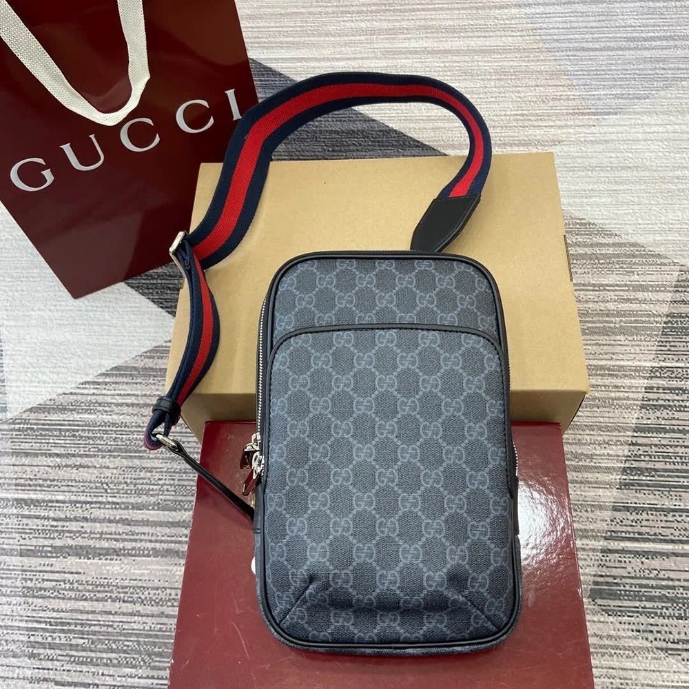 Gucci GG Black small slingbags 822073 17.5X7X6cm,Gucci Bags