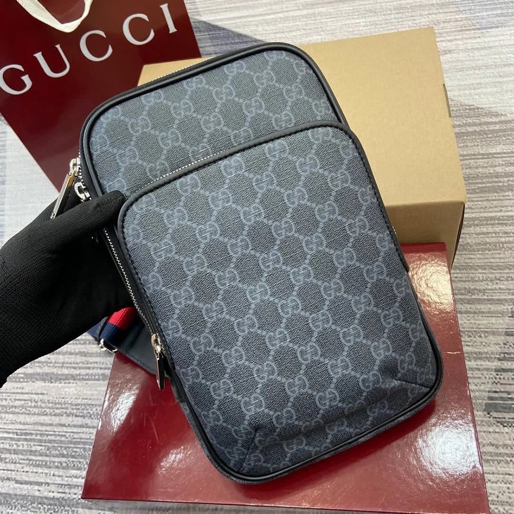 Gucci GG Black small slingbags 822073 17.5X7X6cm,Gucci Bags