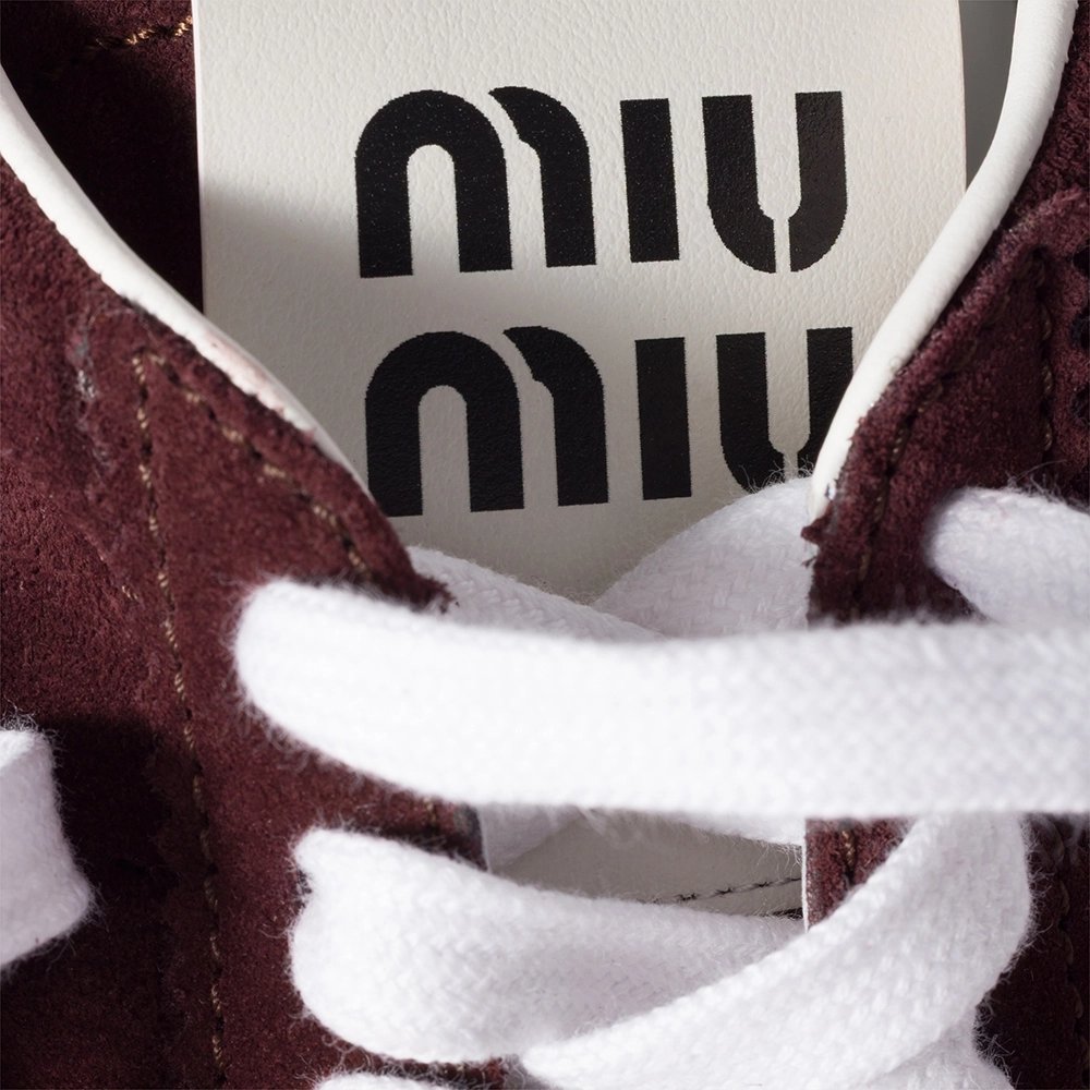 Miu Miu Plume suede sneakers,MIU MIU SHOES