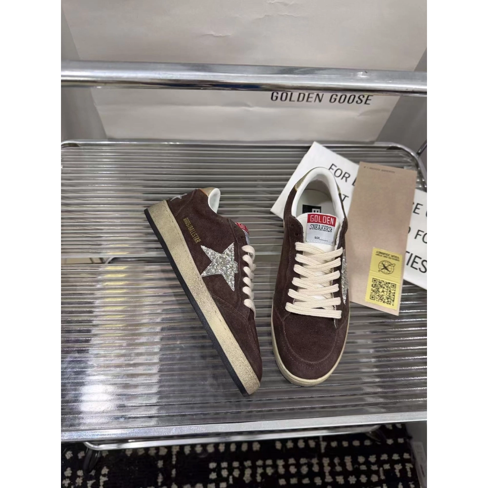 Golden Goose Ball Star sneakers in brown,GOLDEN GOOSE