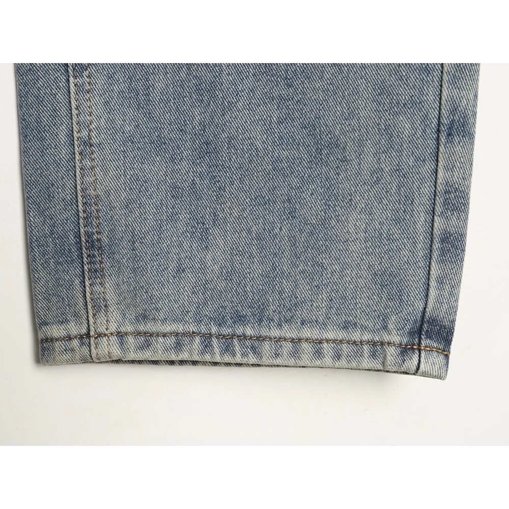 Chrome Hearts Cross Embroidered Washed Jeans,Chrome Hearts