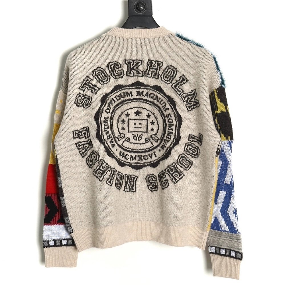 Acne Studios patchwork crew neck sweater,Acne Studios
