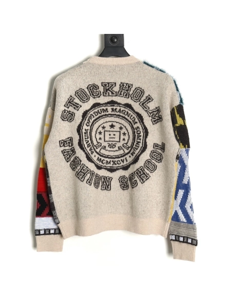 Acne Studios patchwork crew neck sweater,Acne Studios
