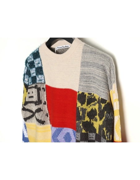 Acne Studios patchwork crew neck sweater,Acne Studios