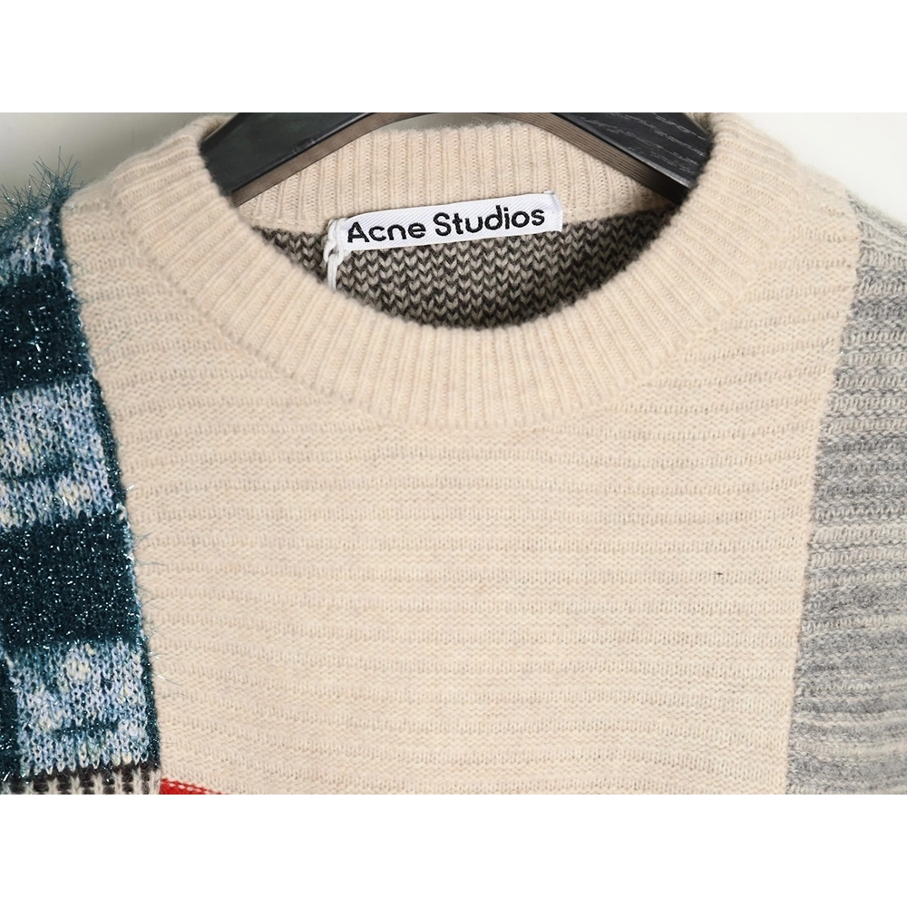 Acne Studios patchwork crew neck sweater,Acne Studios
