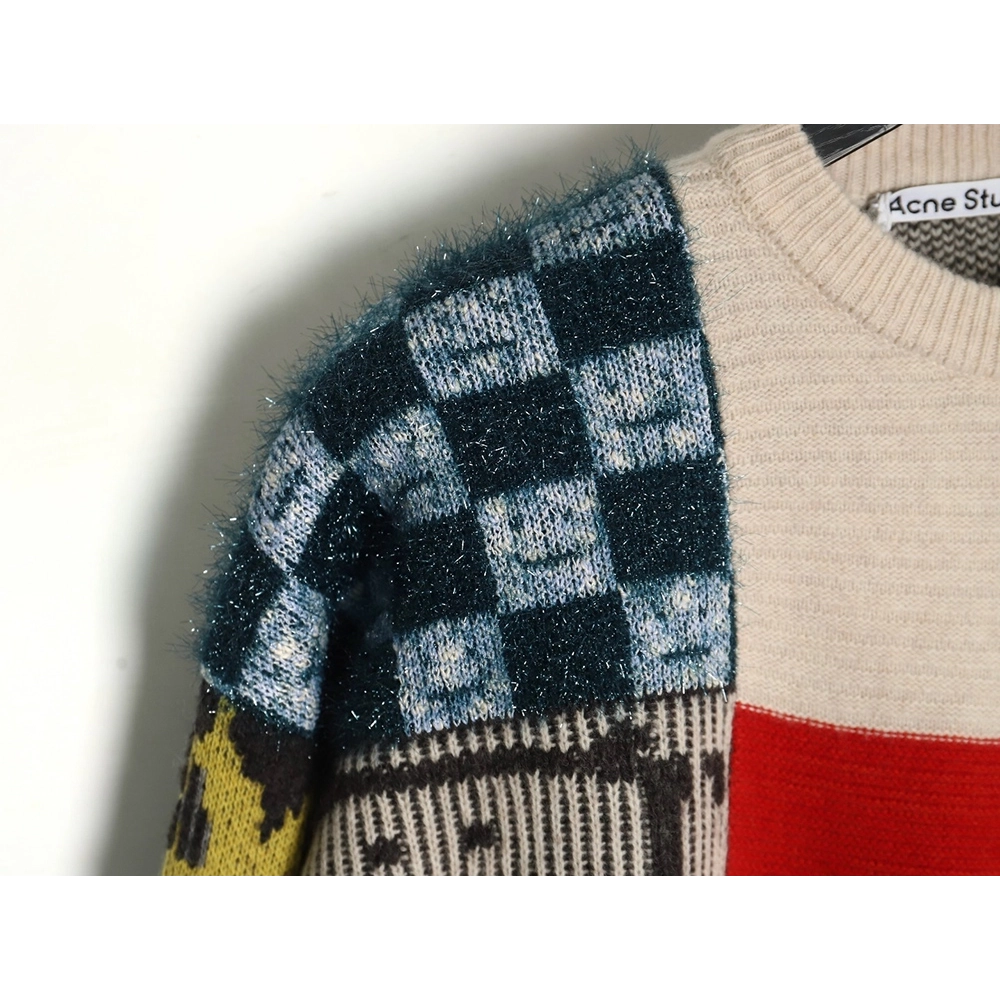 Acne Studios patchwork crew neck sweater,Acne Studios