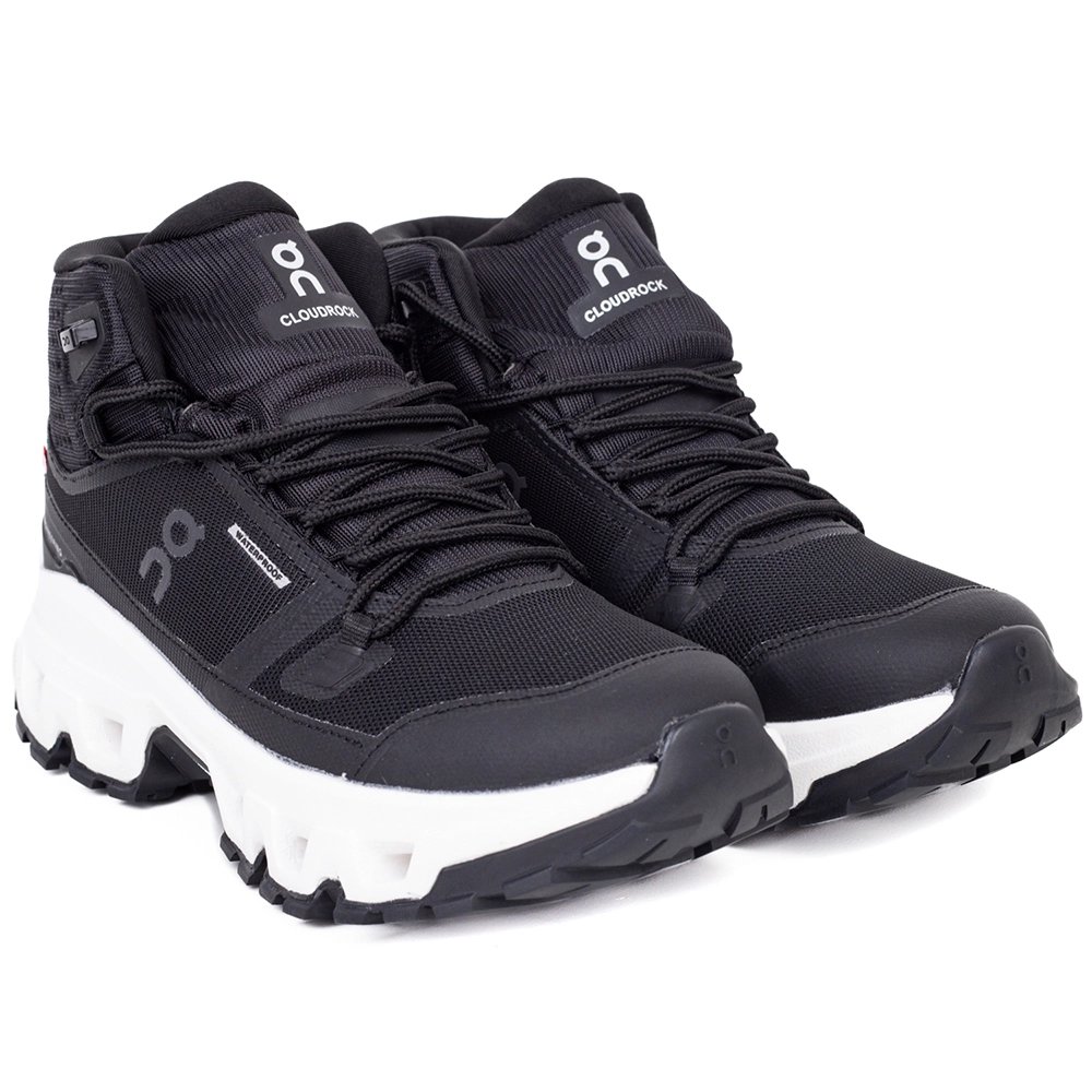 ON Cloudrock Mid Waterproof Black White,ON SNEAKERS