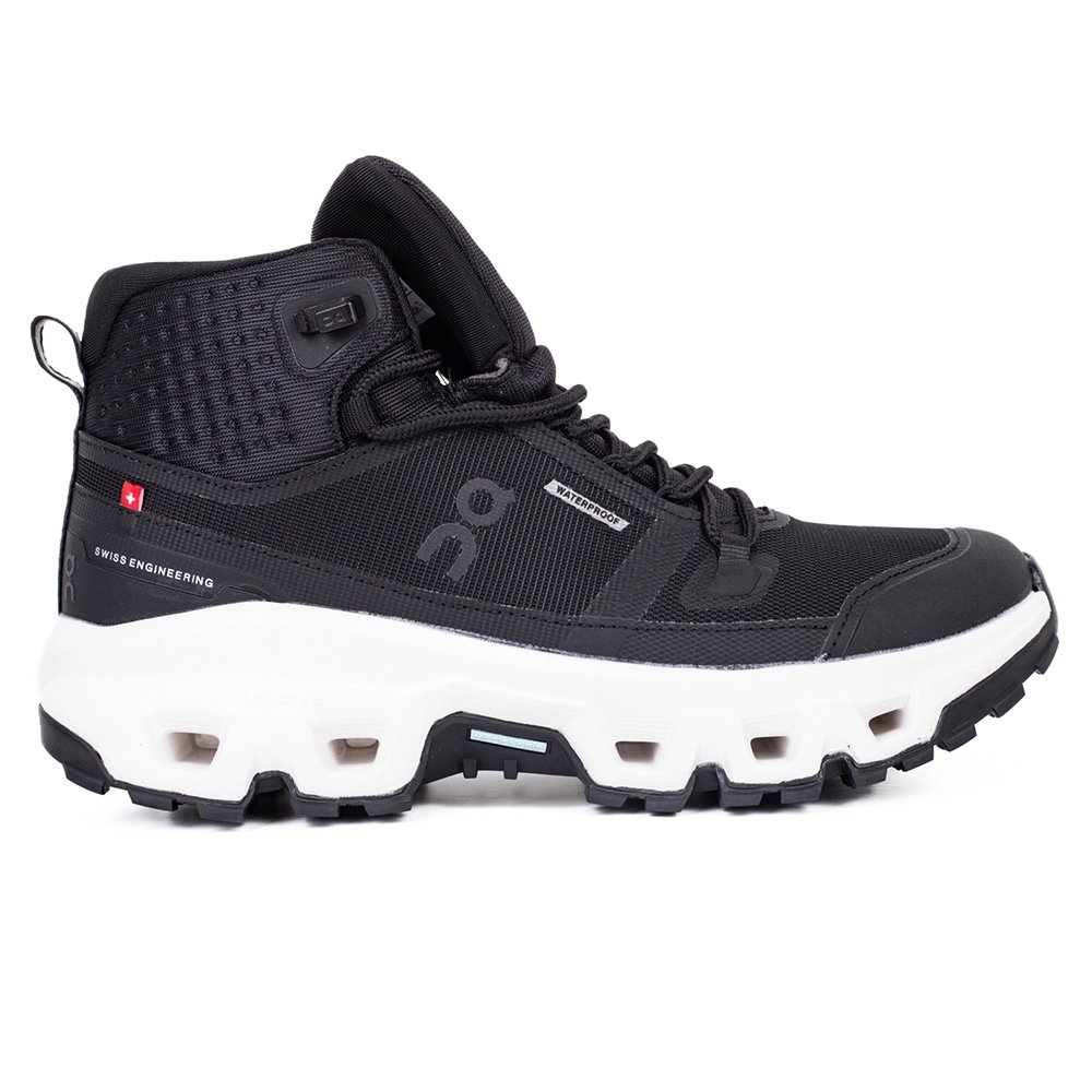 ON Cloudrock Mid Waterproof Black White,ON SNEAKERS