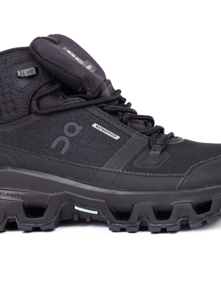 ON Cloudrock Mid Waterproof Triple Black,ON SNEAKERS