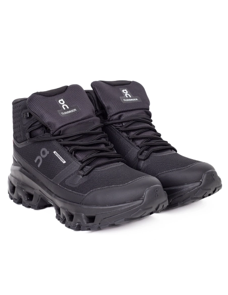 ON Cloudrock Mid Waterproof Triple Black,ON SNEAKERS