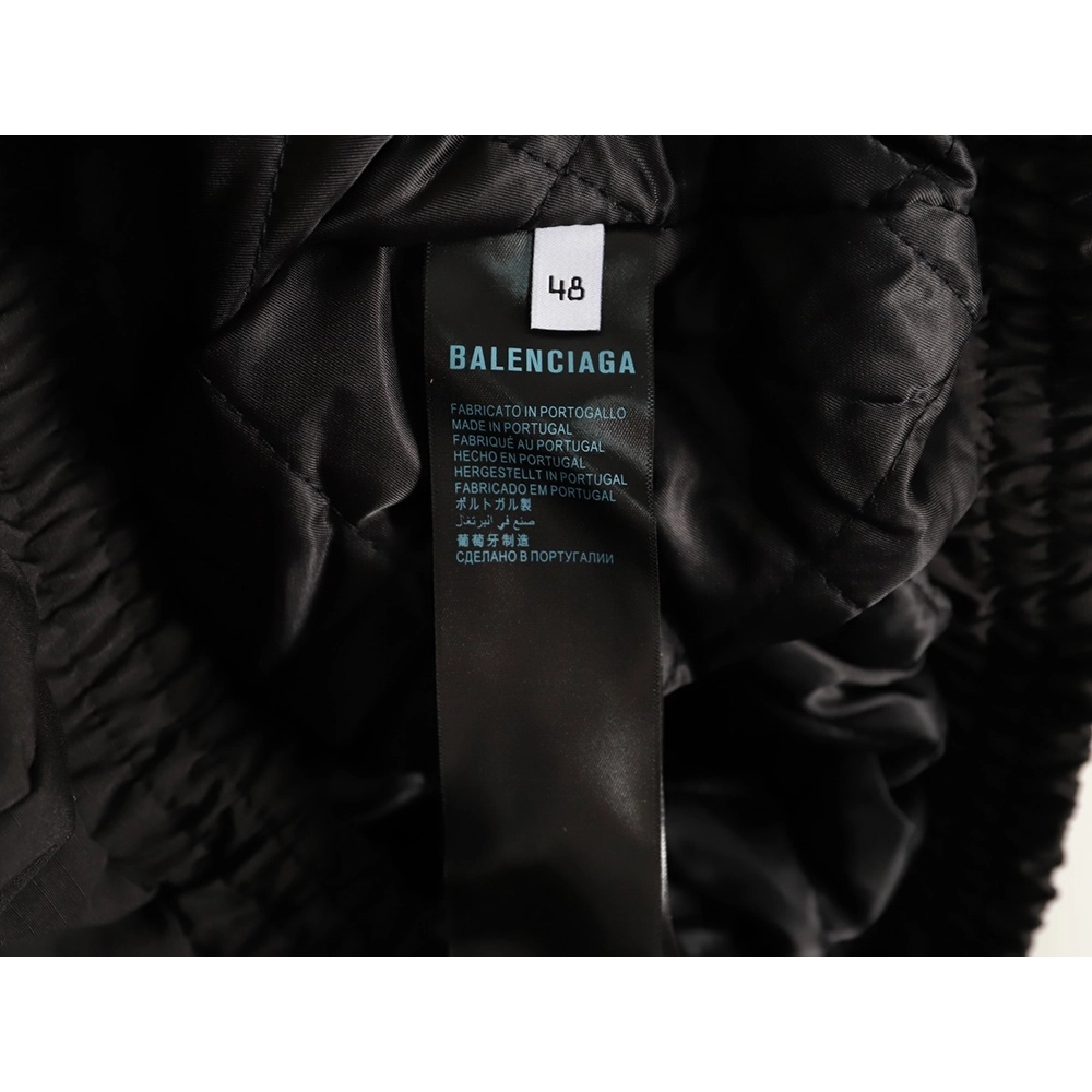 Balenciaga double-ring logo embroidered stand-up collar cotton coat,Balenciaga