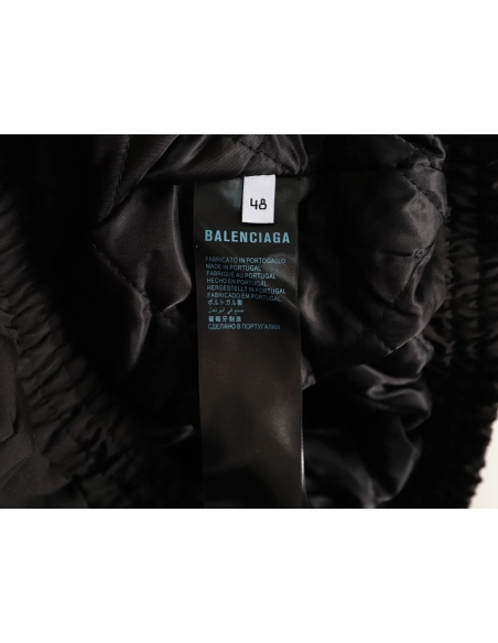 Balenciaga double-ring logo embroidered stand-up collar cotton coat,Balenciaga