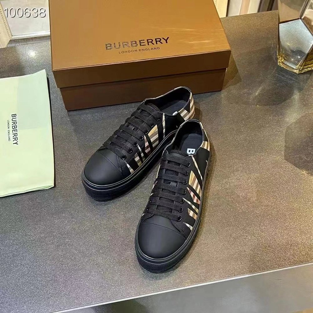 Burberry Check Sneakers Black Archive Beige,BURBERRY SNEAKERS