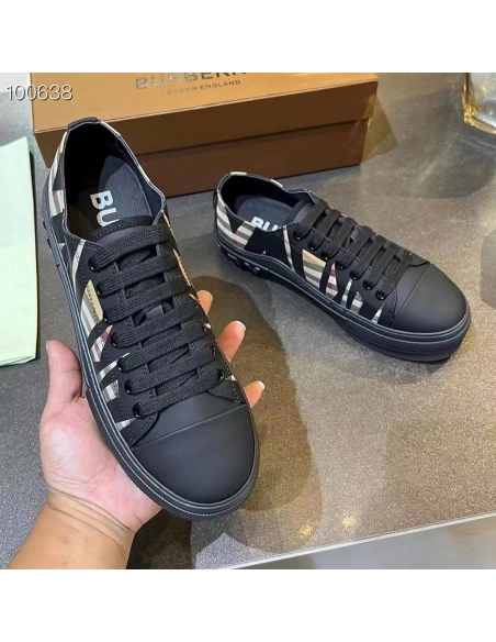 Burberry Check Sneakers Black Archive Beige,BURBERRY SNEAKERS