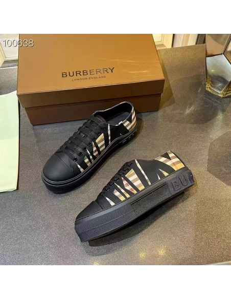 Burberry Check Sneakers Black Archive Beige,BURBERRY SNEAKERS