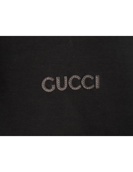 Gucci Slogan Embroidered Space Cotton Zip-Up Hoodie,Gucci