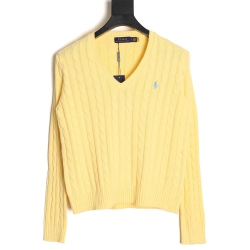 Ralph Lauren small logo knit V-neck sweater,Ralph Lauren
