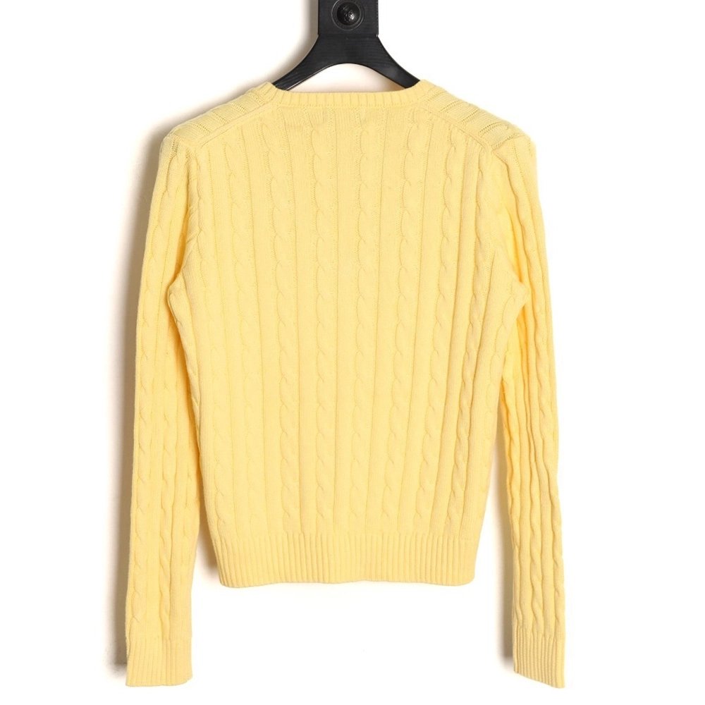 Ralph Lauren small logo knit V-neck sweater,Ralph Lauren