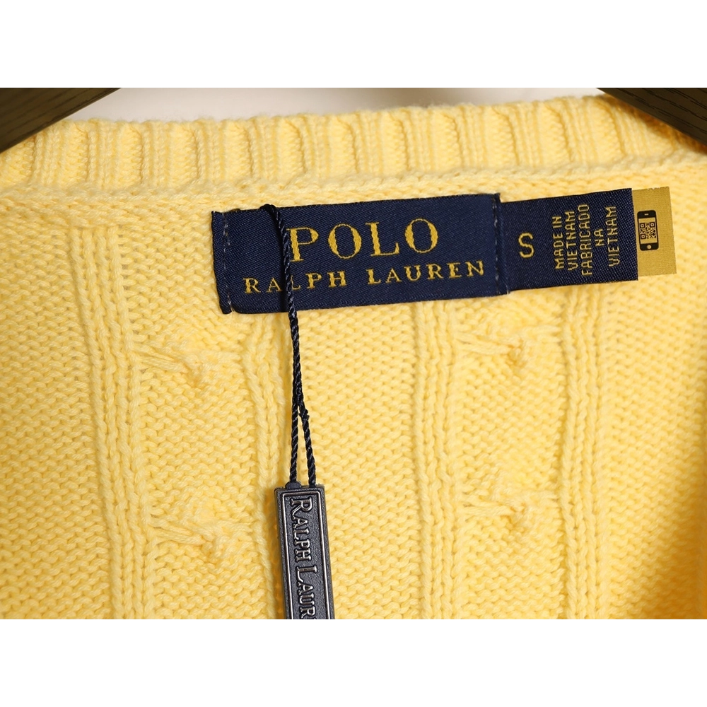 Ralph Lauren small logo knit V-neck sweater,Ralph Lauren