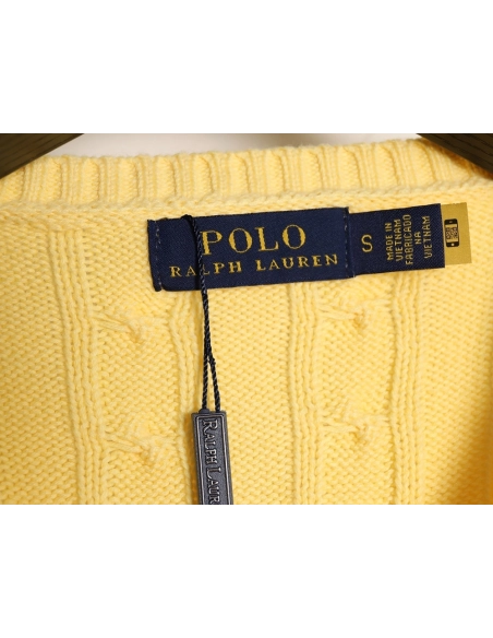 Ralph Lauren small logo knit V-neck sweater,Ralph Lauren
